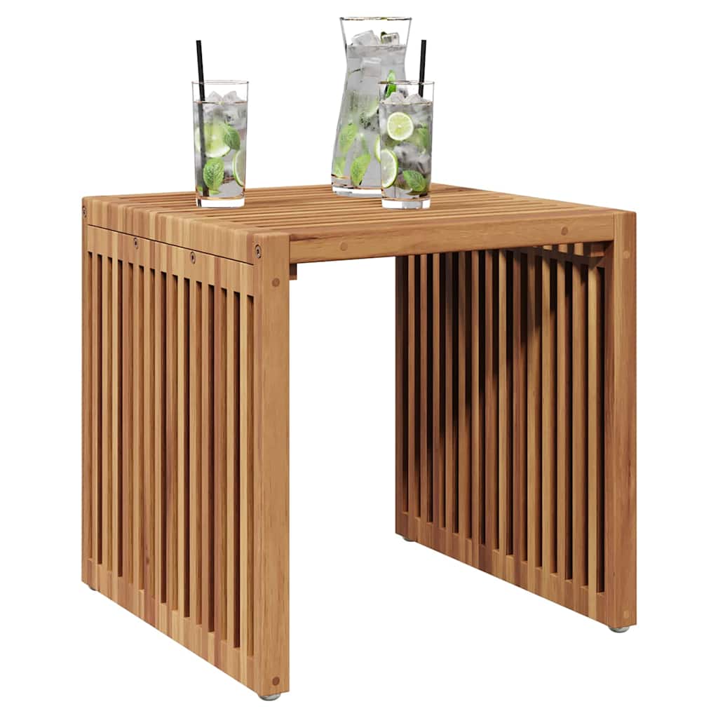 vidaXL Garden Side Table Brown 45 x 45.5 x 45.5 cm Solid Teak Wood
