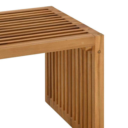 vidaXL Garden Side Table Brown 70 x 37.5 x 35.5 cm Solid Teak Wood