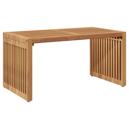 vidaXL Garden Side Table Brown 70 x 37.5 x 35.5 cm Solid Teak Wood