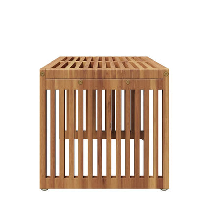 vidaXL Garden Side Table Brown 70 x 37.5 x 35.5 cm Solid Teak Wood