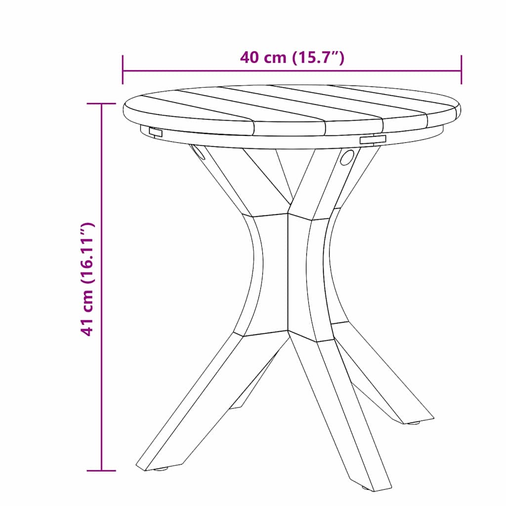 vidaXL Side Table Brown 40 x 40 x 41 cm Solid Teak Wood