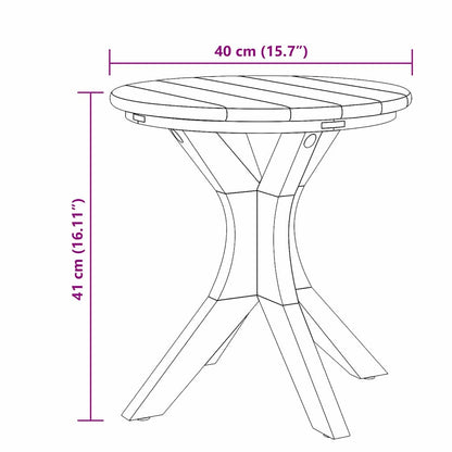 vidaXL Side Table Brown 40 x 40 x 41 cm Solid Teak Wood
