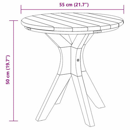 vidaXL Side Table Brown 55 x 55 x 51 cm Solid Teak Wood