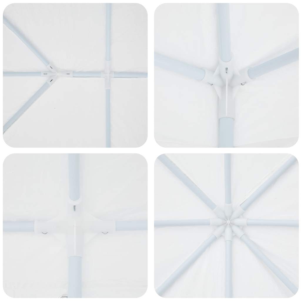 vidaXL Party Tent White 400 x 400 x 266 cm Polyethylene and Steel