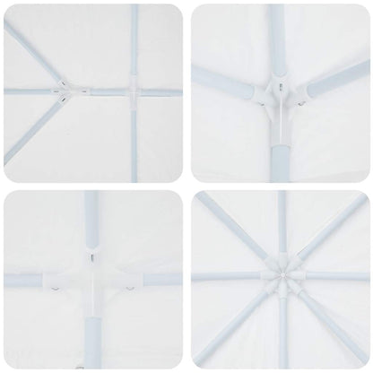 vidaXL Party Tent White 400 x 400 x 266 cm Polyethylene and Steel