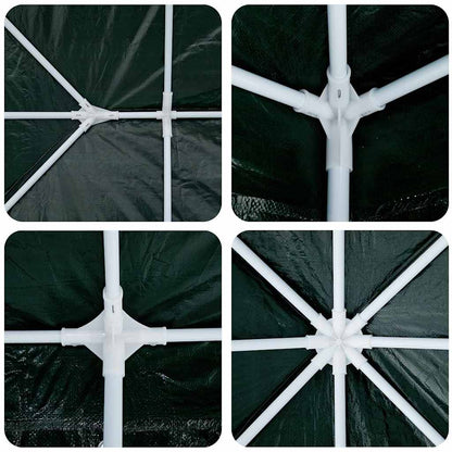 vidaXL Party Tent Green 400 x 400 x 266 cm Polyethylene and Steel