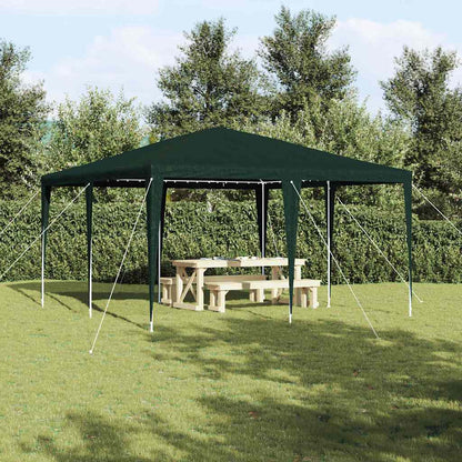 vidaXL Party Tent Green 400 x 400 x 266 cm Polyethylene and Steel