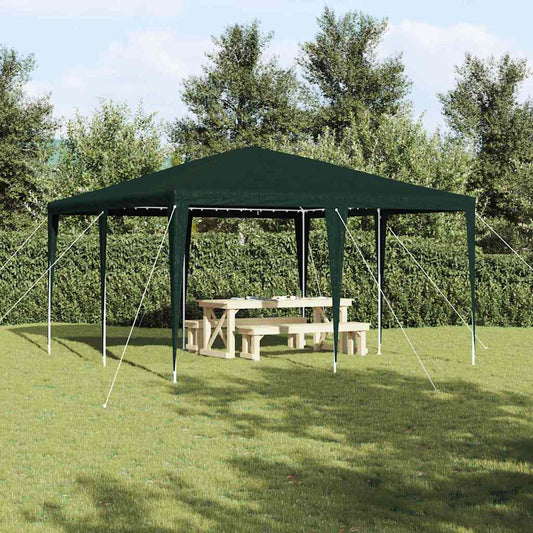 vidaXL Party Tent Green 400 x 400 x 266 cm Polyethylene and Steel