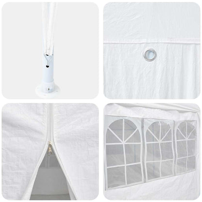 vidaXL Party Tent White 400 x 400 x 266 cm Polyethylene