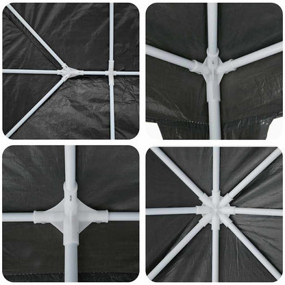 vidaXL Party Tent Anthracite 400 x 400 x 266 cm Polyethylene