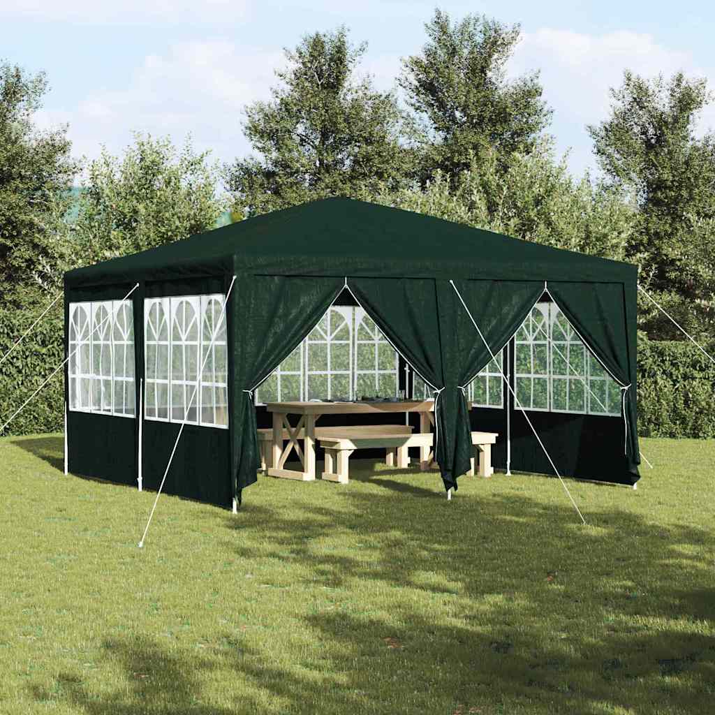vidaXL Party Tent Green 400 x 400 x 266 cm Polyethylene