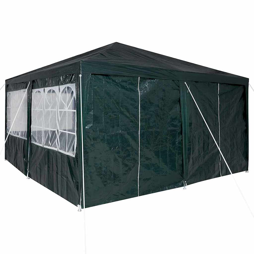 vidaXL Party Tent Green 400 x 400 x 266 cm Polyethylene