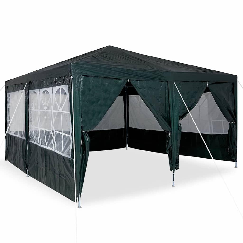 vidaXL Party Tent Green 400 x 400 x 266 cm Polyethylene