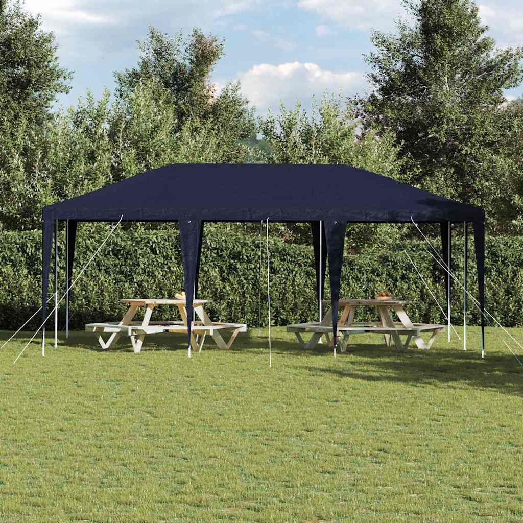 vidaXL Party Tent Blue 600 x 400 x 266 cm Polyethylene and Steel