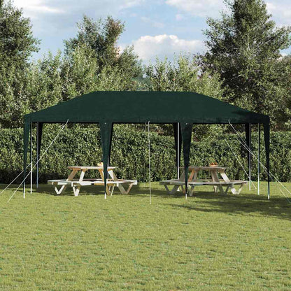 vidaXL Party Tent Green 600 x 400 x 266 cm Polyethylene and Steel