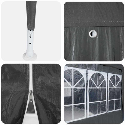 vidaXL Party Tent Anthracite 600 x 400 x 266 cm Polyethylene
