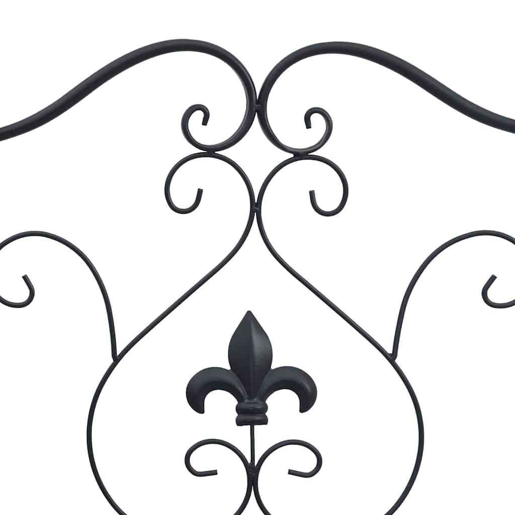 vidaXL Garden Bench Black 104 x 54 x 93 cm Steel