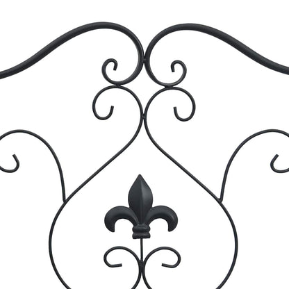 vidaXL Garden Bench Black 104 x 54 x 93 cm Steel