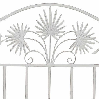 vidaXL Garden Bench Antique White 104 x 52.5 x 89 cm Steel
