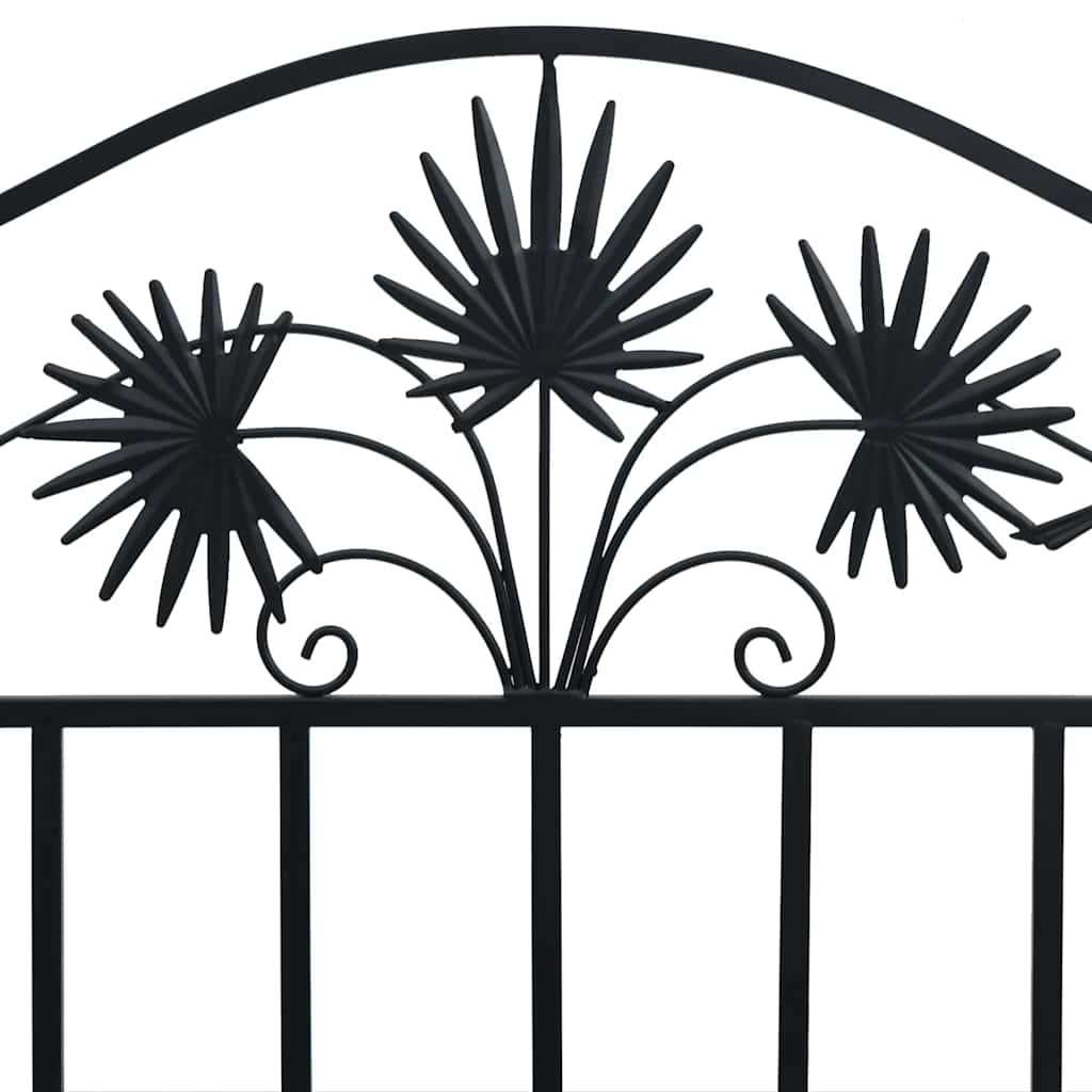 vidaXL Garden Bench Black 104 x 52.5 x 89 cm Steel