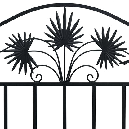 vidaXL Garden Bench Black 104 x 52.5 x 89 cm Steel