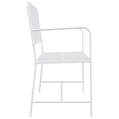 vidaXL Garden Bench Plain White 103.5 x 51.5 x 90 cm Steel