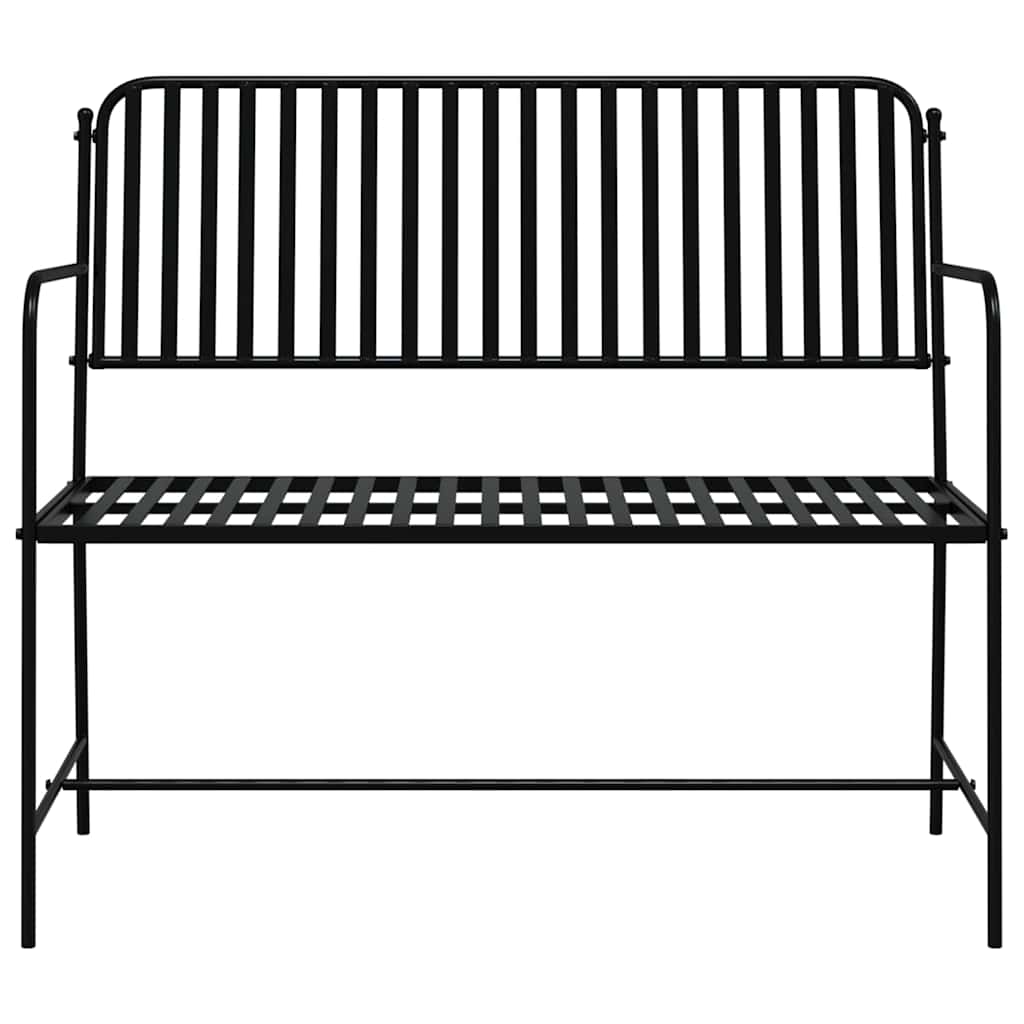 vidaXL Garden Bench Black 103.5 x 51.5 x 90 cm Steel