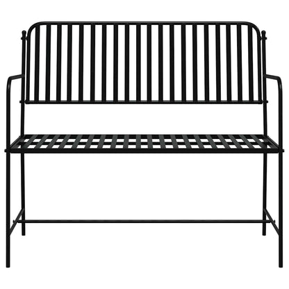 vidaXL Garden Bench Black 103.5 x 51.5 x 90 cm Steel