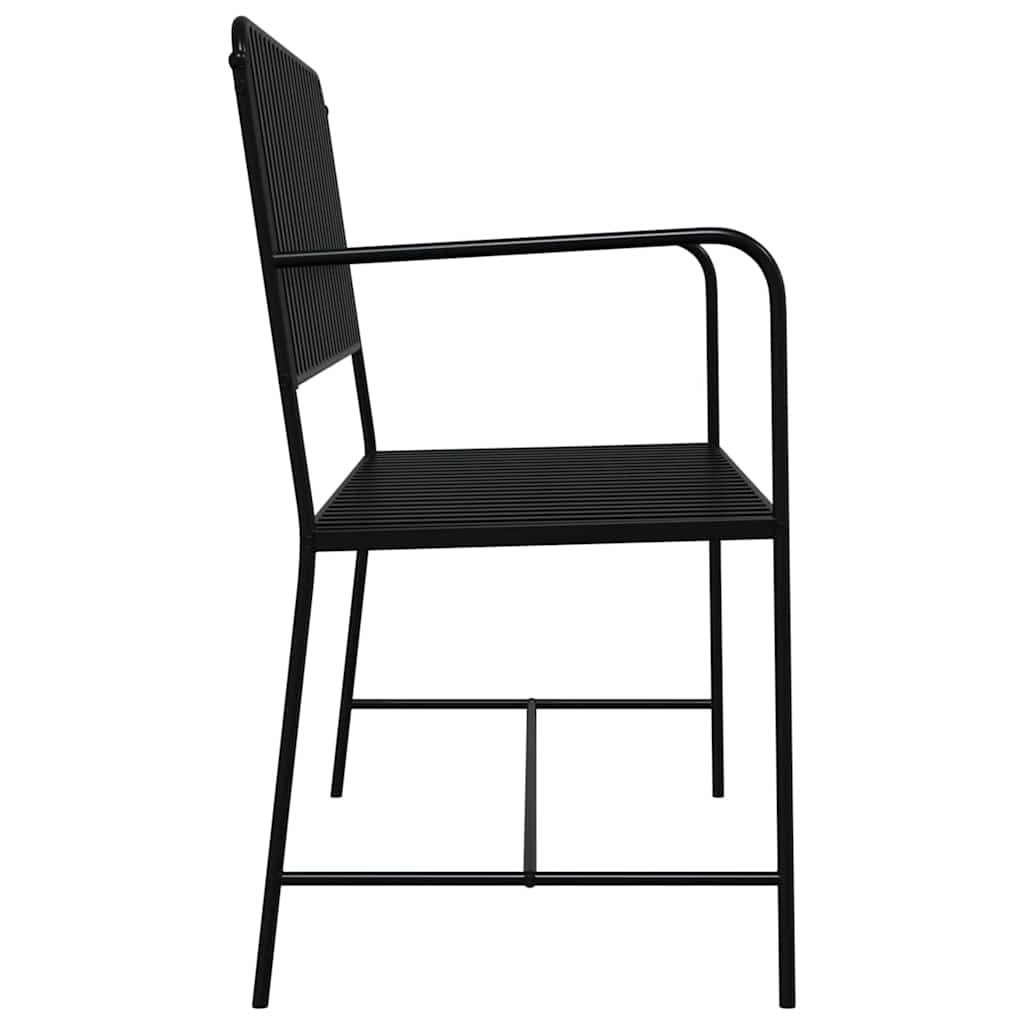 vidaXL Garden Bench Black 103.5 x 51.5 x 90 cm Steel