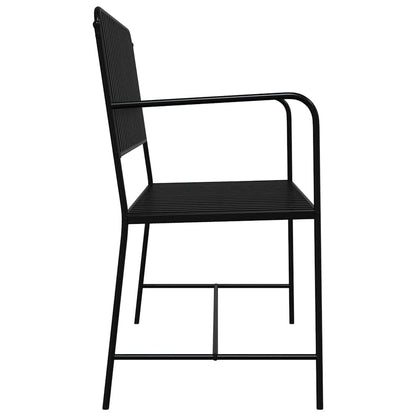 vidaXL Garden Bench Black 103.5 x 51.5 x 90 cm Steel
