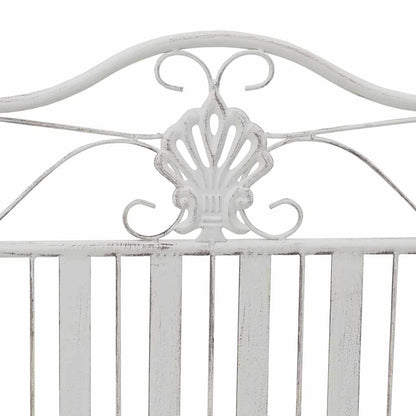 vidaXL Garden Bench Antique White 103.5 x 59 x 89 cm Steel