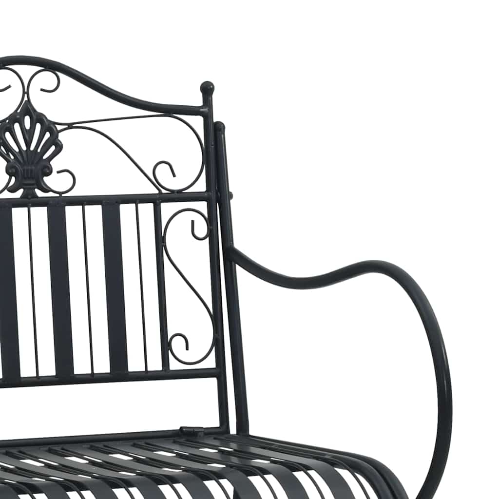 vidaXL Garden Bench Black 103.5 x 59 x 89 cm Steel