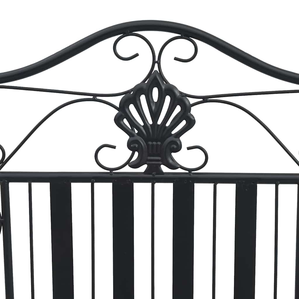 vidaXL Garden Bench Black 103.5 x 59 x 89 cm Steel