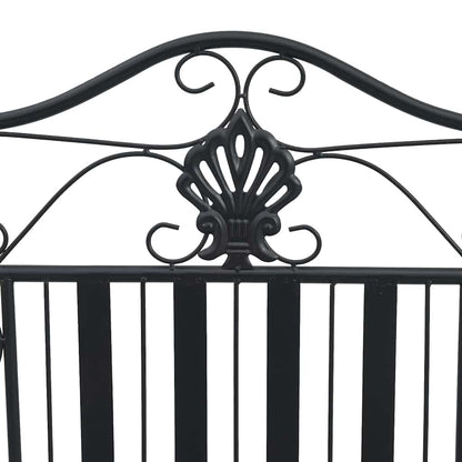 vidaXL Garden Bench Black 103.5 x 59 x 89 cm Steel