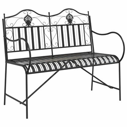 vidaXL Garden Bench Black 103.5 x 59 x 89 cm Steel