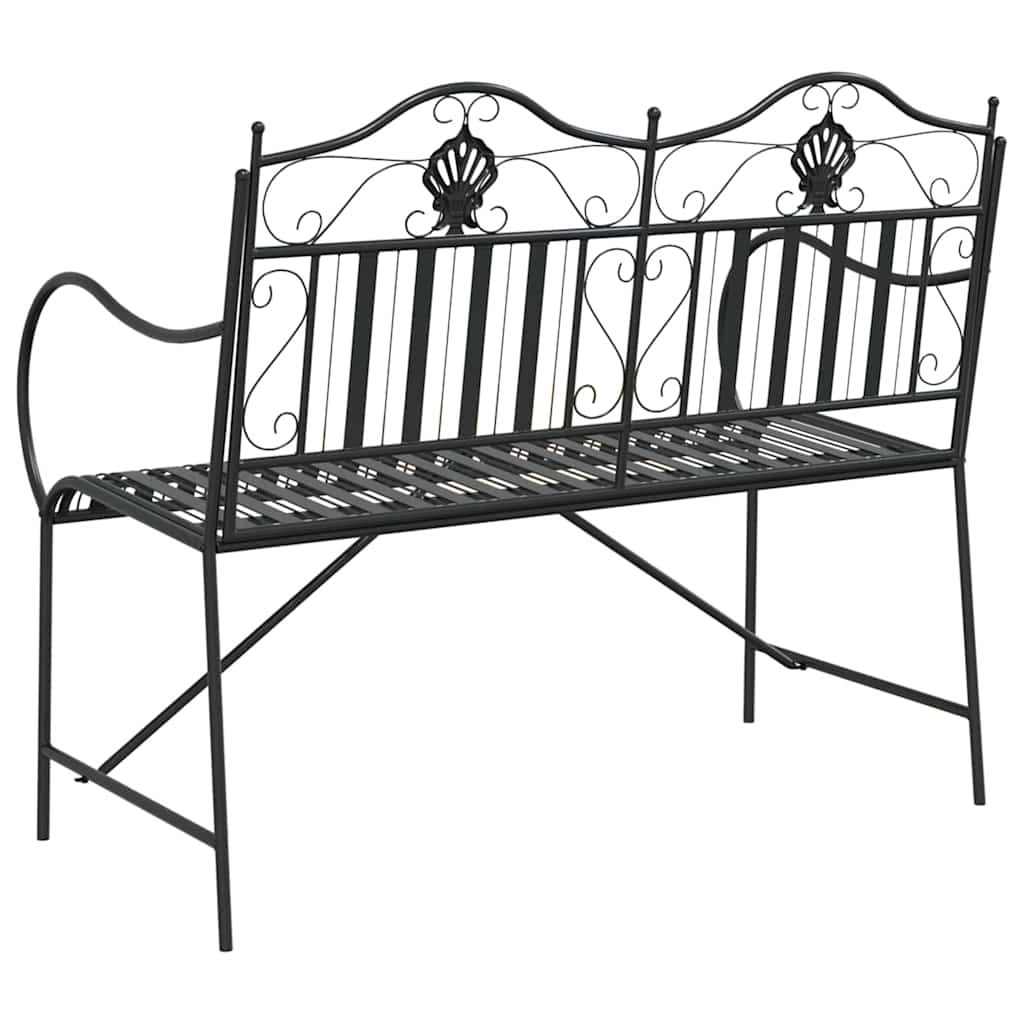vidaXL Garden Bench Black 103.5 x 59 x 89 cm Steel