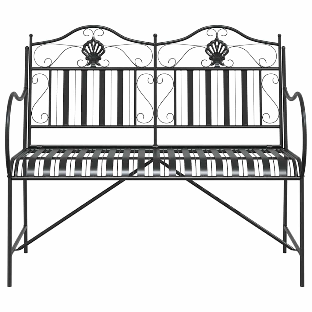 vidaXL Garden Bench Black 103.5 x 59 x 89 cm Steel