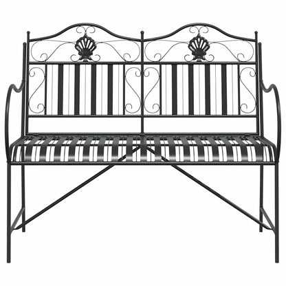 vidaXL Garden Bench Black 103.5 x 59 x 89 cm Steel