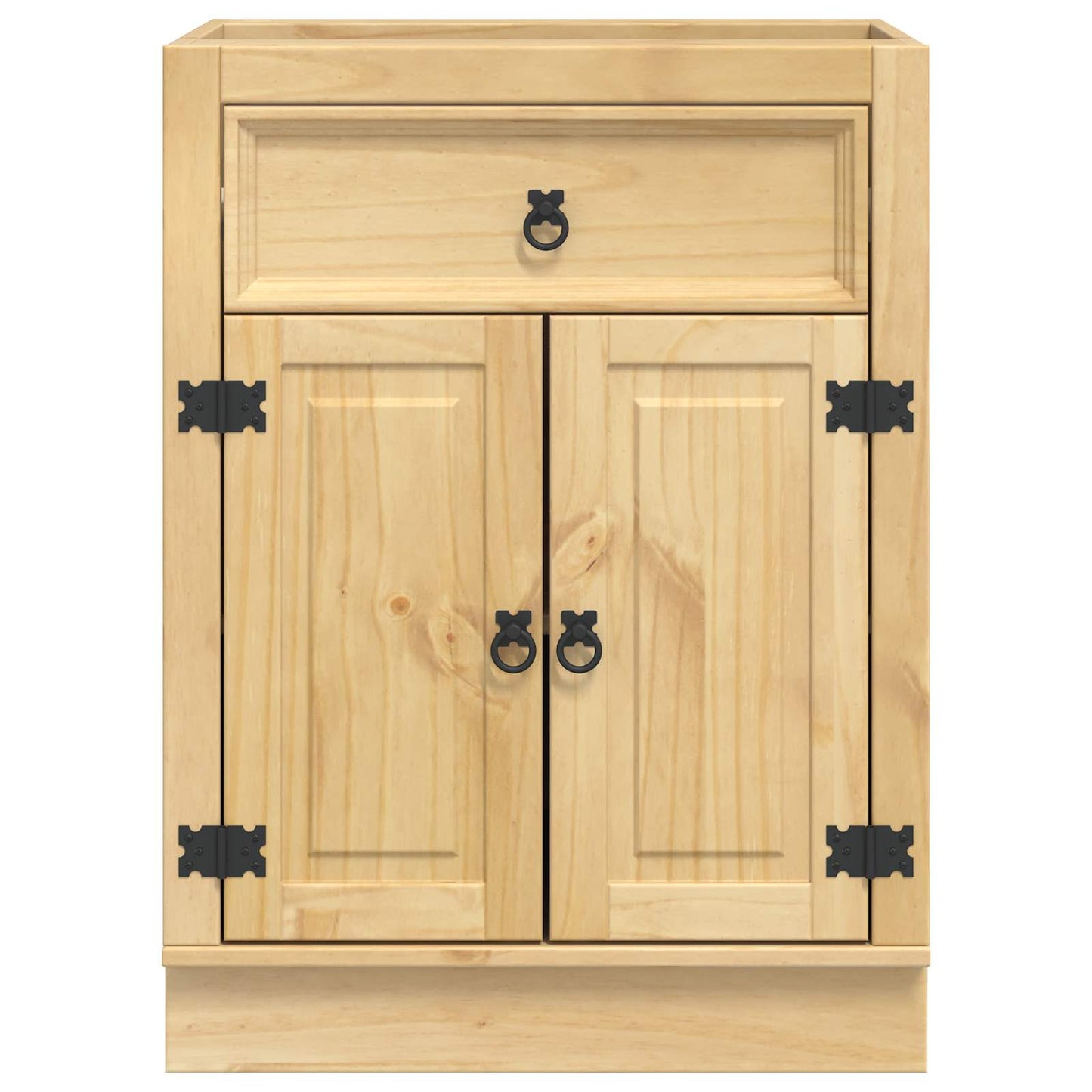 vidaXL Cabinet SKI Honey Brown 60 x 46 x 81.5 cm Solid Pine Wood