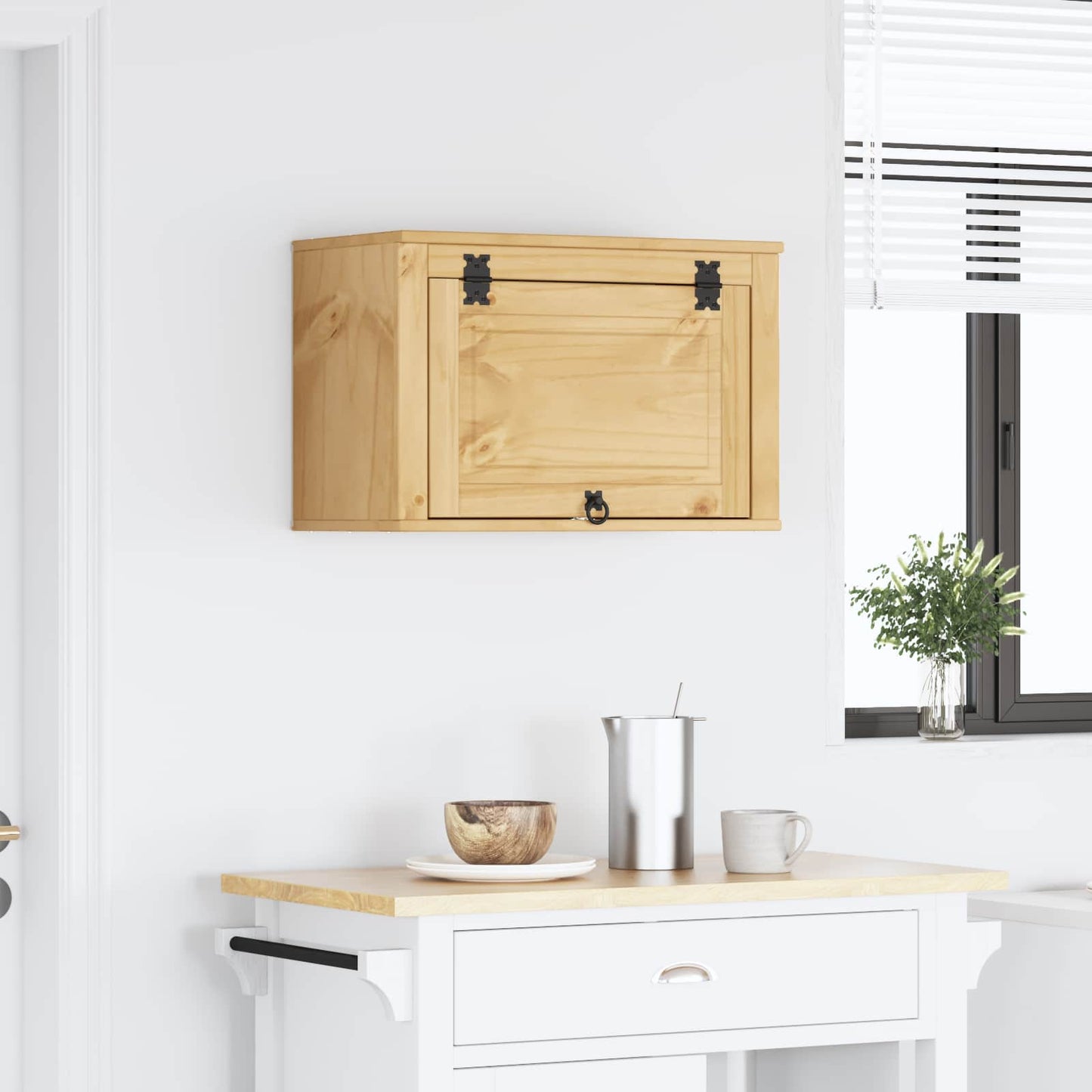 vidaXL Cabinet SKI Honey Brown 60 x 32 x 40 cm Solid Pine Wood
