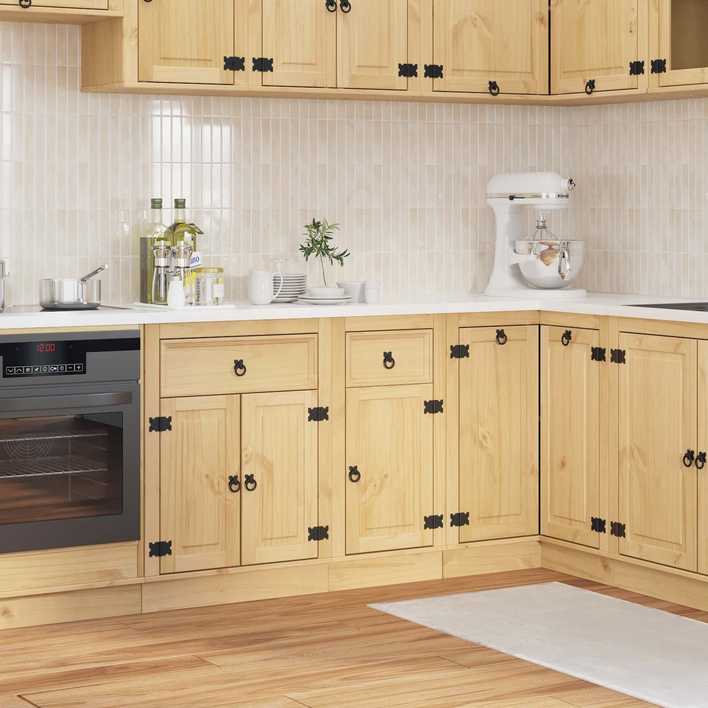 vidaXL Cabinet SKI Honey Brown 40 x 46 x 81.5 cm Solid Pine Wood