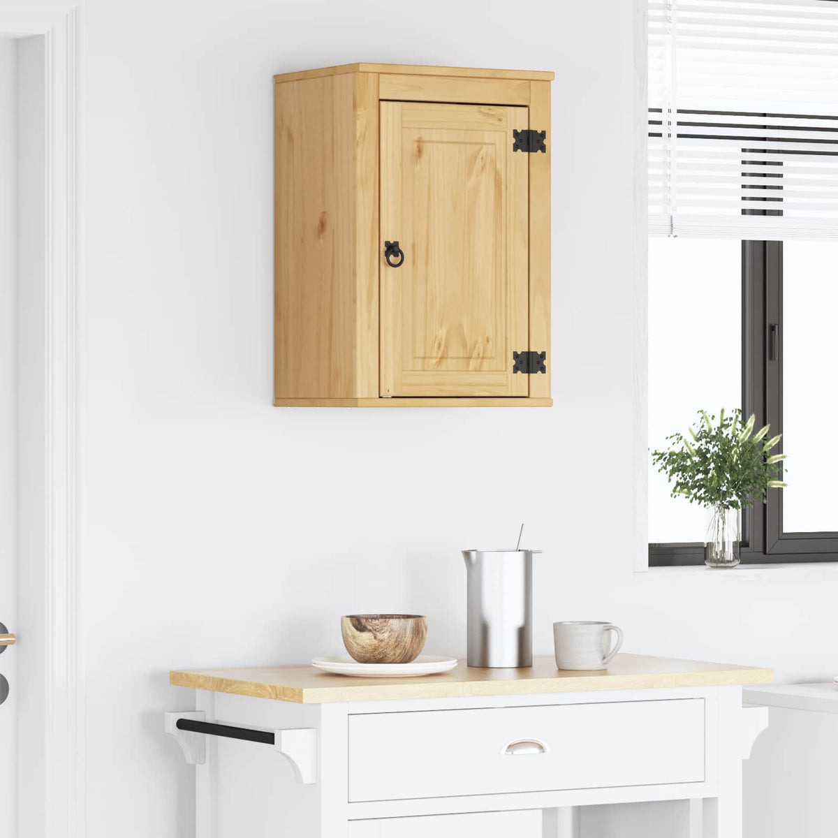 vidaXL Cabinet SKI Honey Brown 40 x 32 x 60 cm Solid Pine Wood