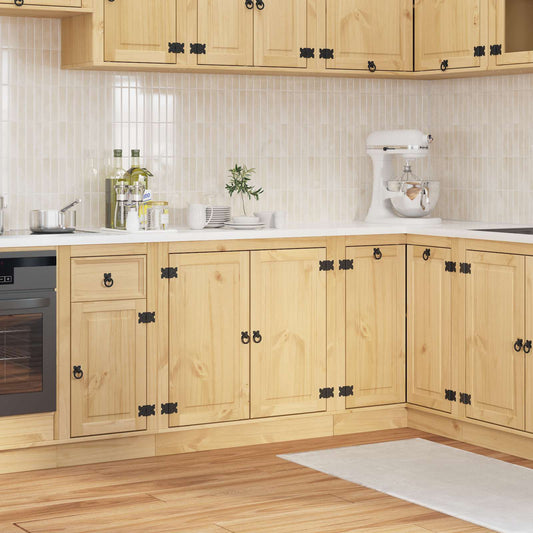 vidaXL Cabinet SKI Honey Brown 80 x 46 x 81.5 cm Solid Pine Wood