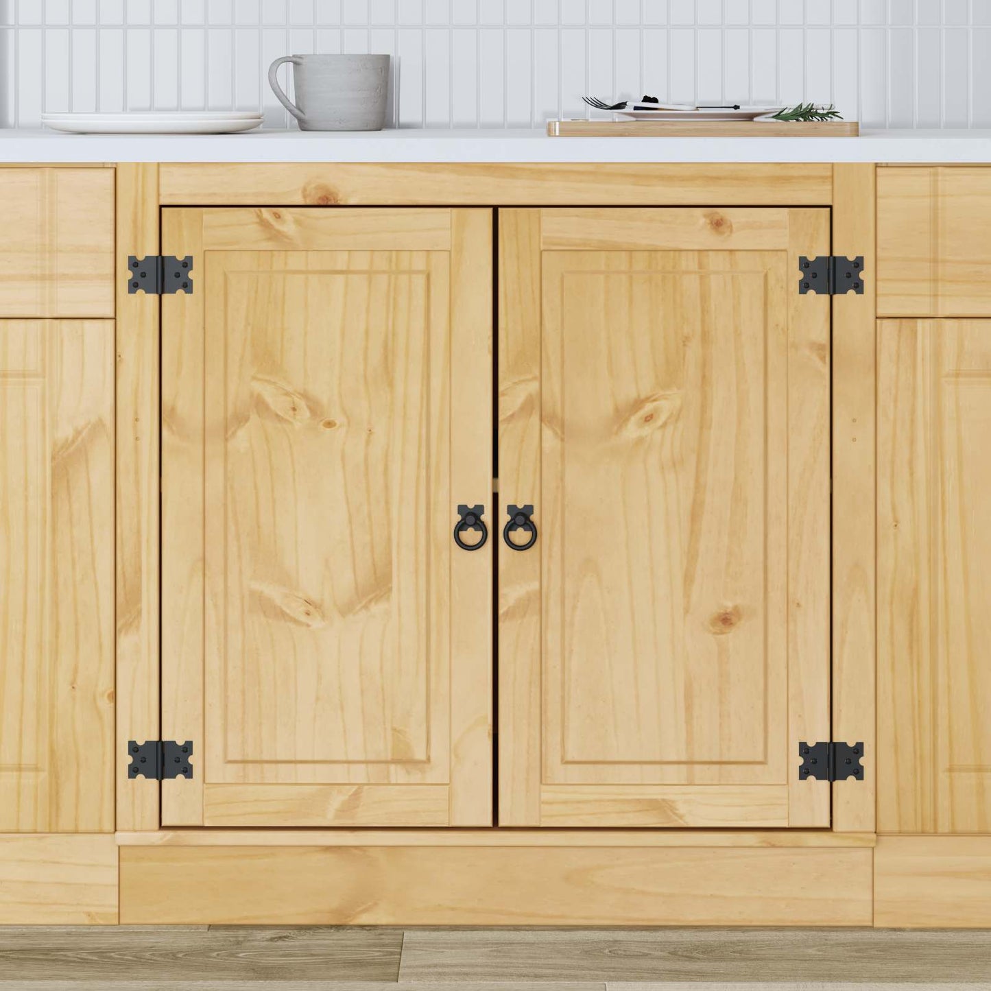 vidaXL Cabinet SKI Honey Brown 80 x 46 x 81.5 cm Solid Pine Wood