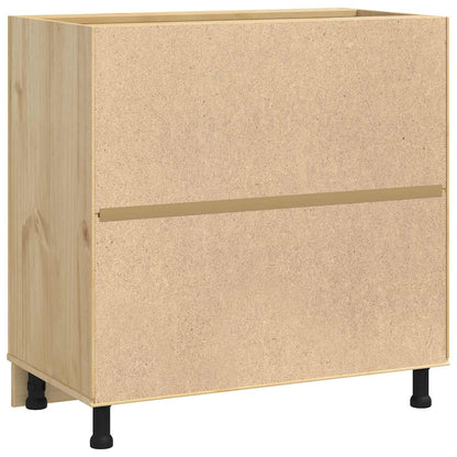 vidaXL Cabinet SKI Honey Brown 80 x 46 x 81 cm Solid Pine Wood