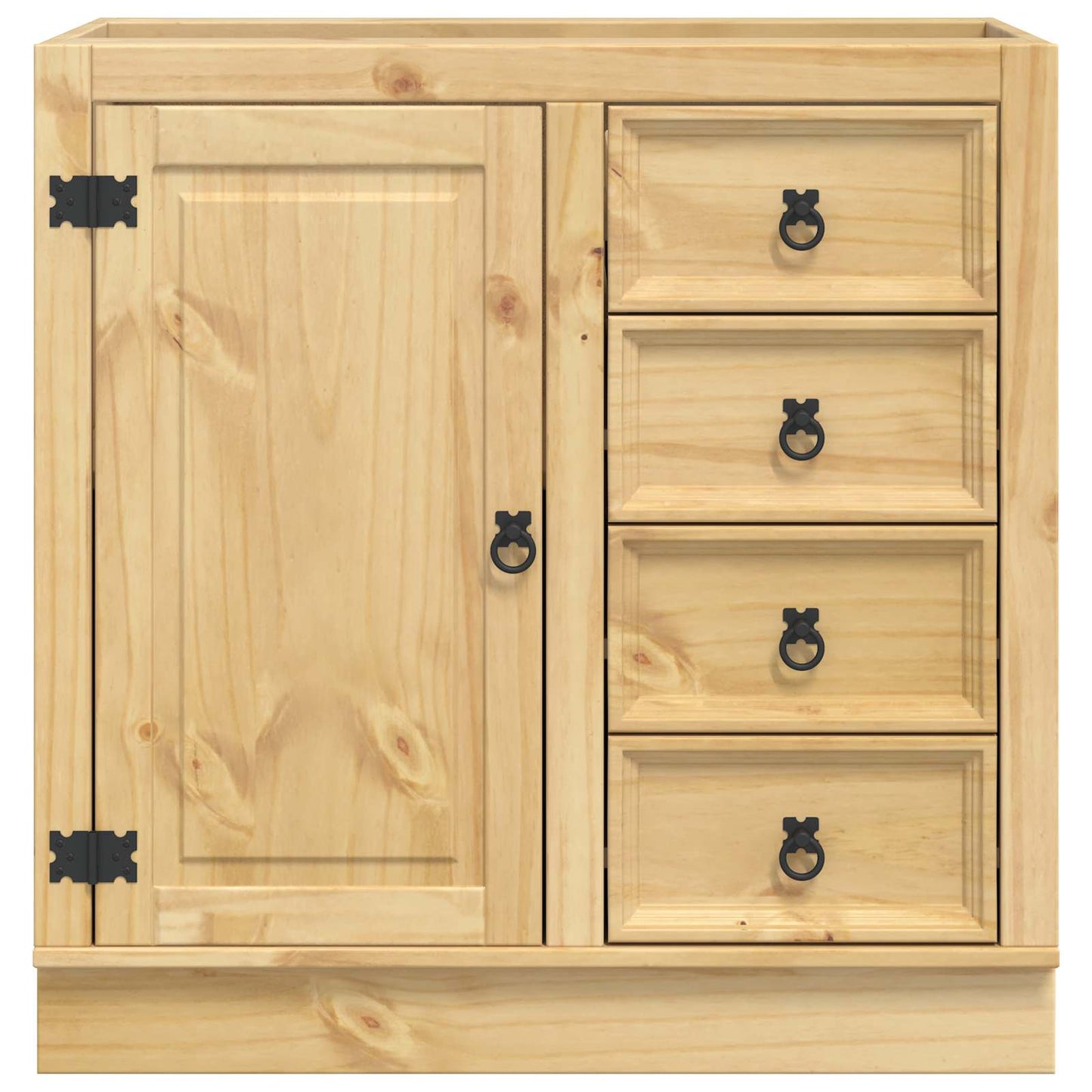 vidaXL Cabinet SKI Honey Brown 80 x 46 x 81 cm Solid Pine Wood