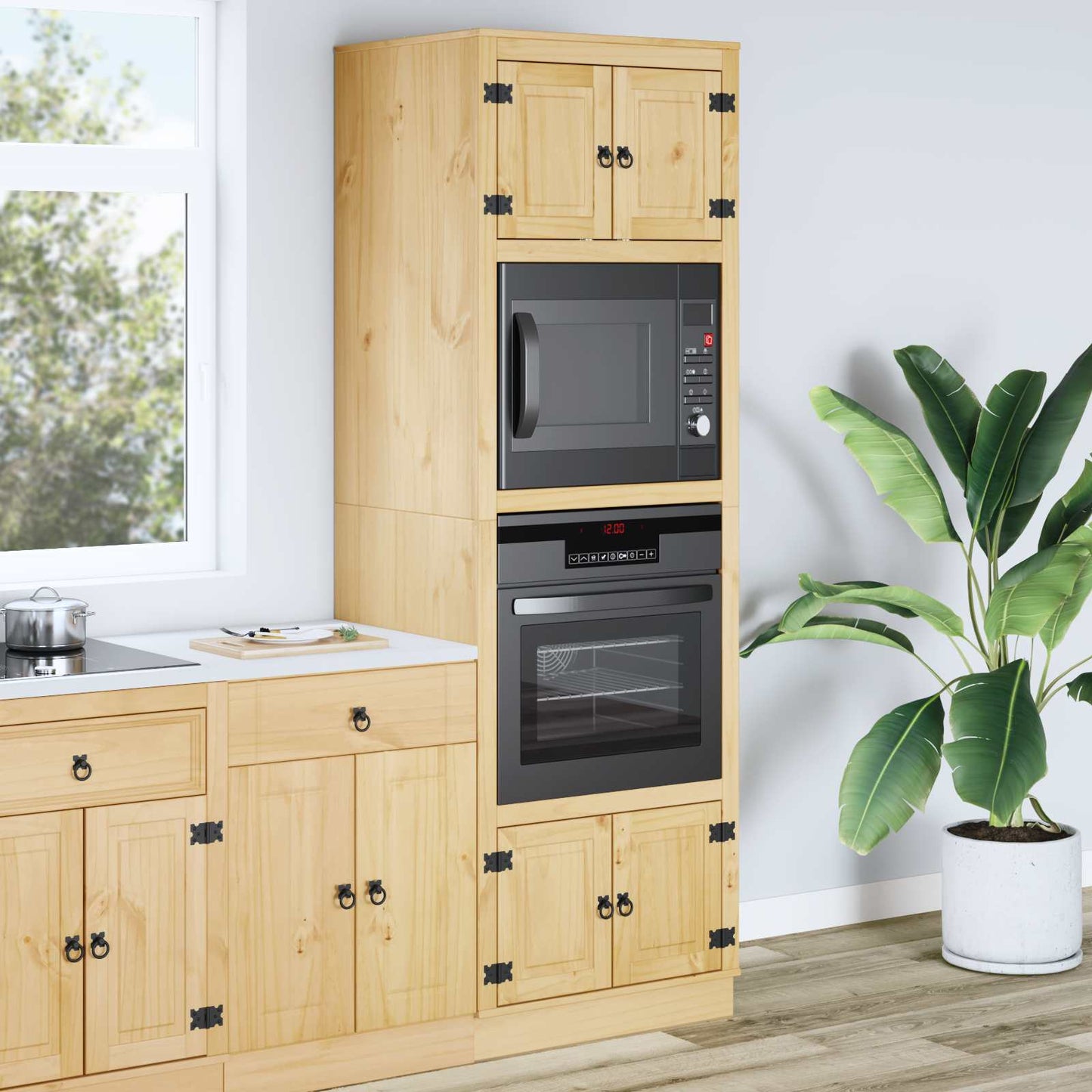 vidaXL Cabinet SKI Honey Brown 66 x 58 x 207 cm Solid Pine Wood