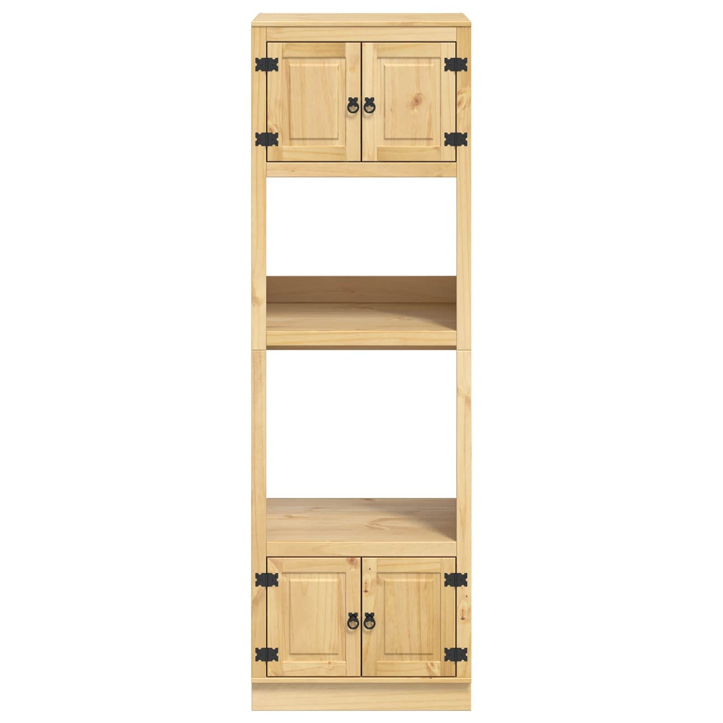 vidaXL Cabinet SKI Honey Brown 66 x 58 x 207 cm Solid Pine Wood