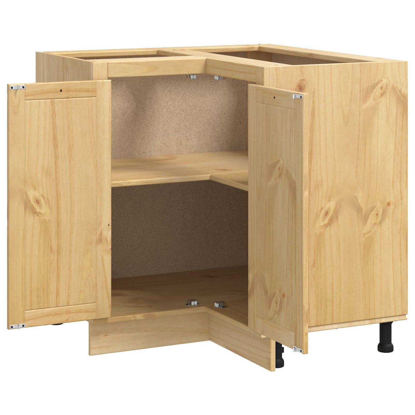 vidaXL Cabinet with Shelf Honey 80 x 80 x 81.5 cm Solid Pine Wood