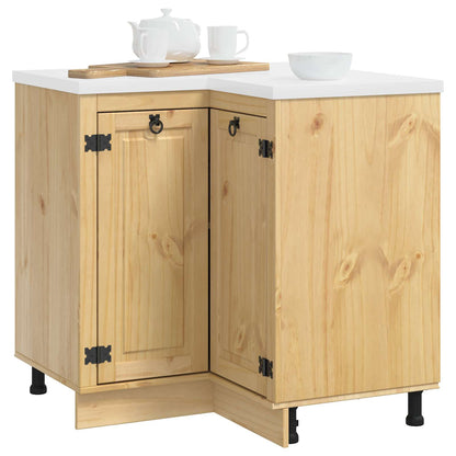vidaXL Cabinet with Shelf Honey 80 x 80 x 81.5 cm Solid Pine Wood